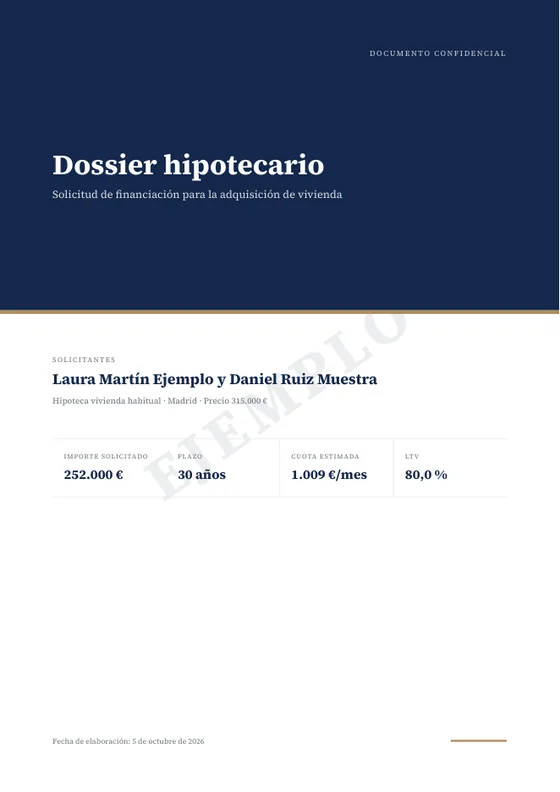 Portada de ejemplo de la plantilla Professional